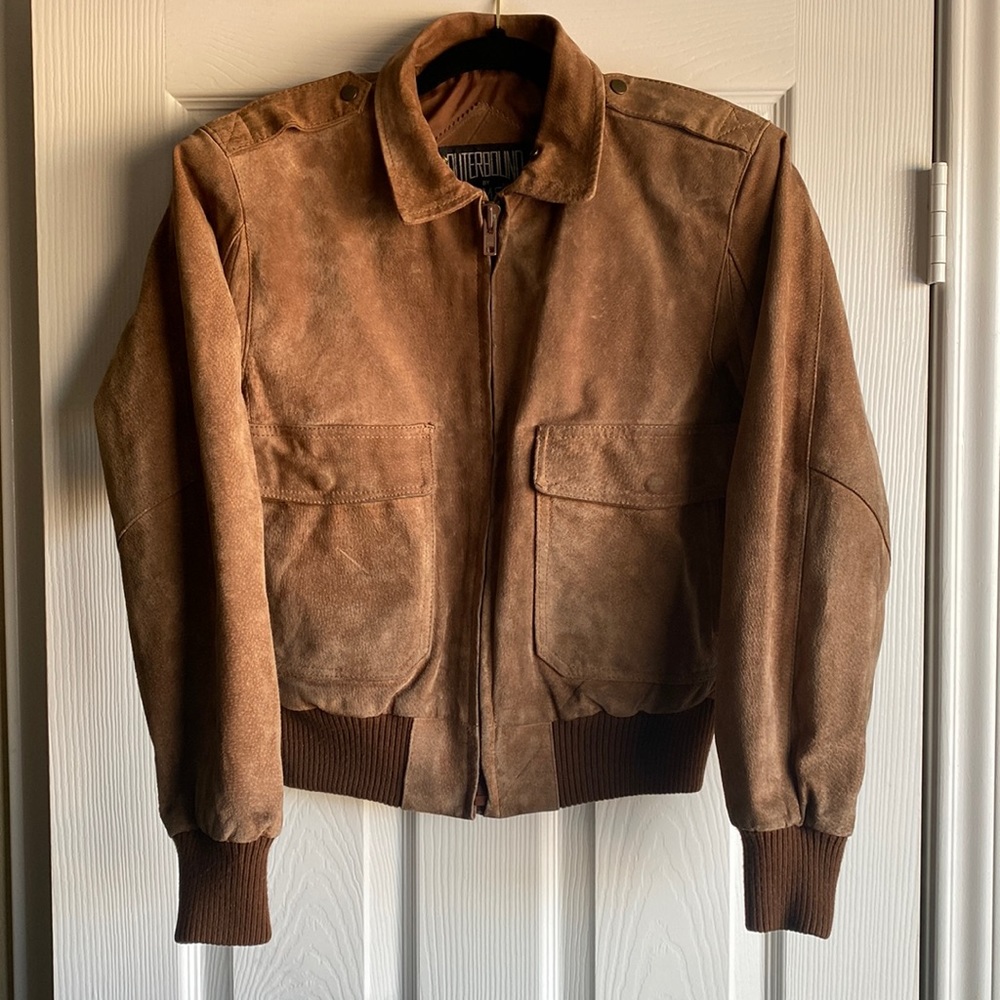 80’s 90’s vintage suede bomber jacket